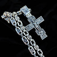 Срібний ланцюжок з хрестиком Meridian 925 проби 5136+Кр0212 60