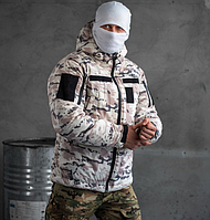 Боевая куртка белый мультикам для армии на молнии зимняя с подкладкой