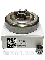 Зірочка Oleo Mac 936 937 940 941 GS370 GS410C тарілка профільна цільна 936 барабан зчеплення для бензопил Олео Мак 937 + підшипник