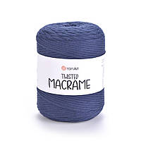 YarnArt TWISTED MACRAME (Твістед Макраме) № 784 темно-синій (Пряжа, нитки для макраме)