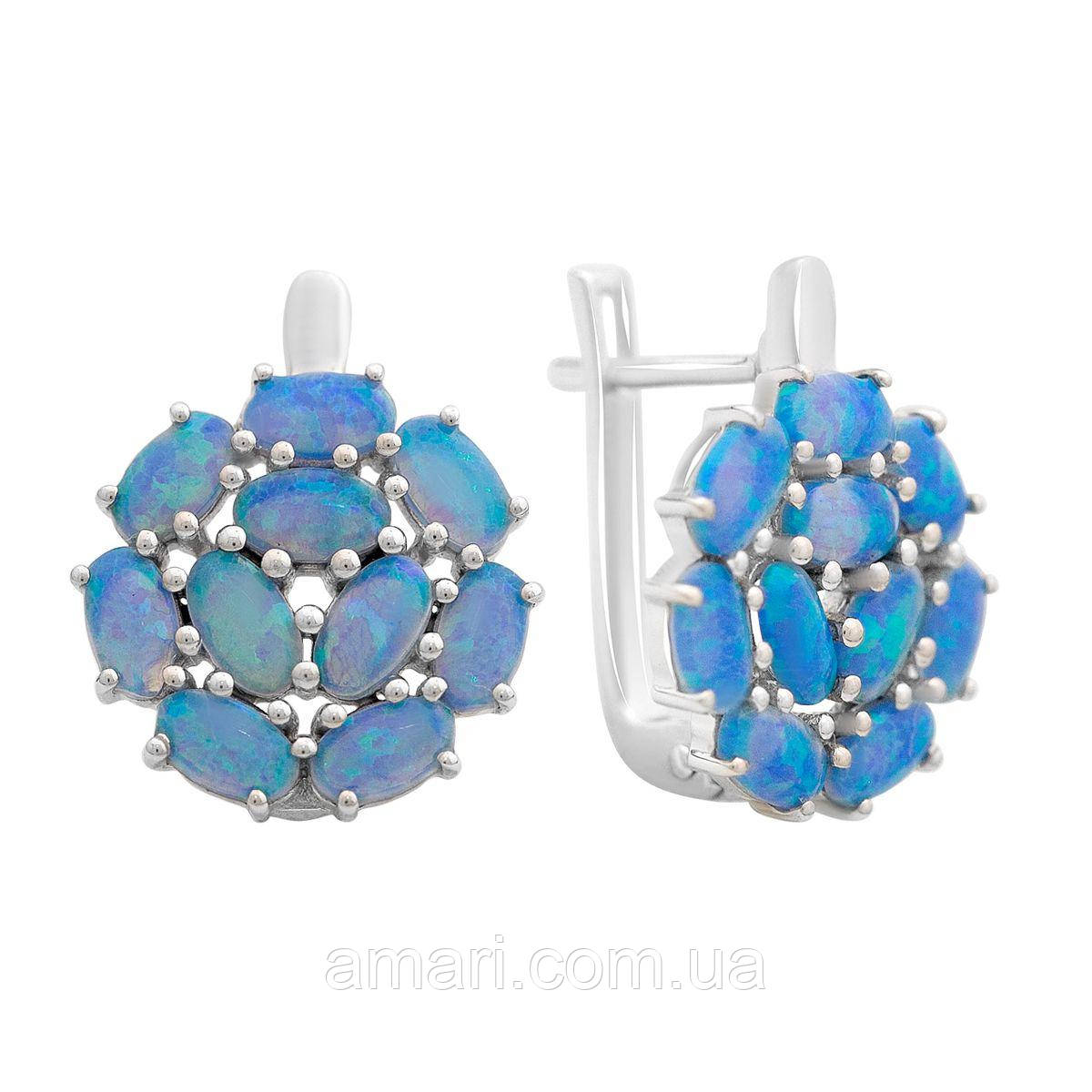 Срібні сережки Komilfo з опалом 2.643ct (2072621), фото 1