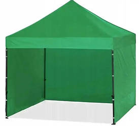 Садовий павільйон тент намет розсувний зі стінками розміром 3x3 м Expres зелений колір
