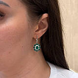 Срібні сережки Komilfo з натуральним агатом 5.882ct (2170938), фото 7