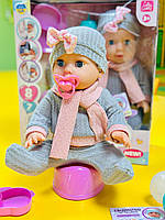 Музыкальный пупс 8в1 функциональный 35см пьет поет реагирует на прикосновение игровая интерактивная кукла