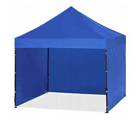 Садовий павільйон тент намет розсувний зі стінками розміром 3x3 м Expres синій колір