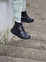 Дитячі підліткові утеплені шкіряні ортопедичні черевики на липучках 32 р, фото 2