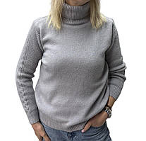 Стильний базовий светр гольф із високим коміром  кашеміровий з ангорою Розмір: 46–50