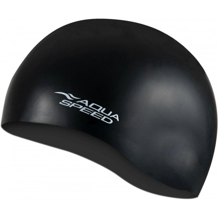 Шапочка для плавання Aqua Speed MONO 6192 чорна силіконова доросла (універсальний розмір) Оригінал, фото 1