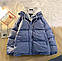Жіноча стильна базова куртка з вшитим капюшоном зимова тепла курточка на підкладці синтепон 250 осіння, фото 6