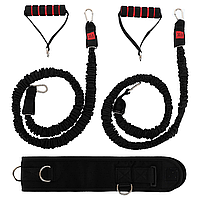 Пояс для вибігання еспандер для відпрацювання швидкості та вибухової сили SP-Planeta 8039 Чорний