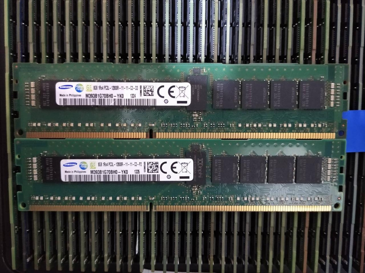 16GB 2x8GB DDR3 1600Mhz Samsung PC3 12800R  1Rx4  REG ECC RAM Серверна пам'ять M393B1G70BHO-YKO, фото 1