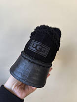 Черевики туфлі УГГІ короткі ЧОРНІ BLACK з ремінцем на високій підошві з утепленою устілкою жіночі, фото 5