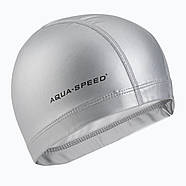 Шапочка для плавання Aqua Speed PROFI 5879 сіра доросла текстильна з водонепроникним покриттям (Оригінал), фото 2