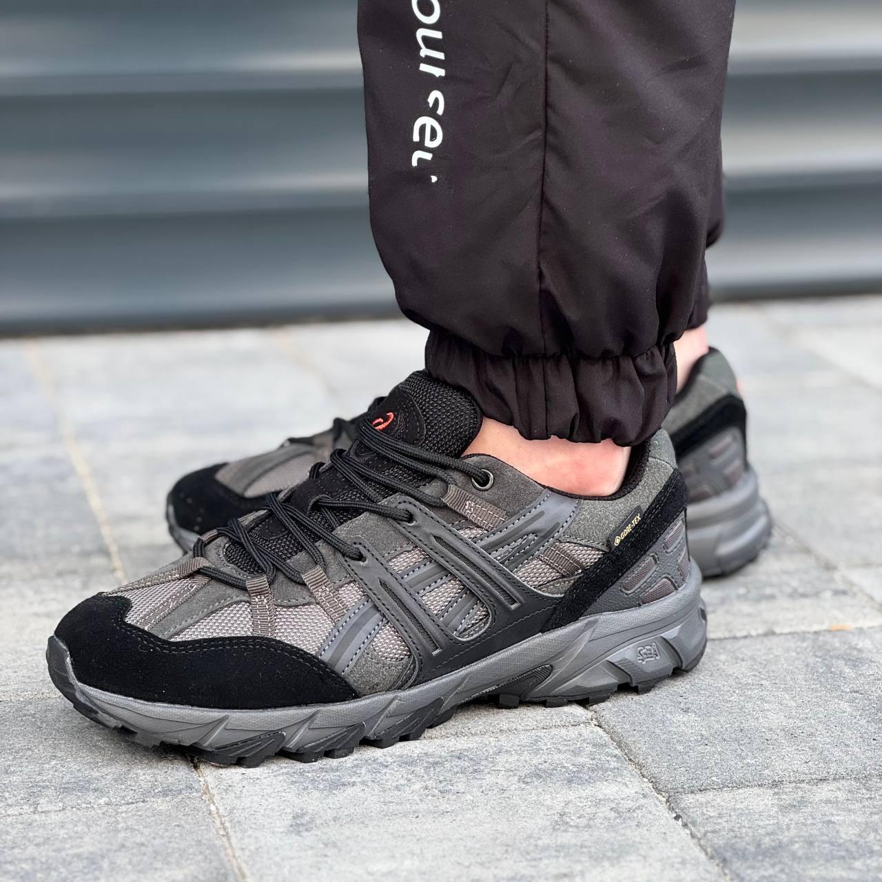 Кросівки чоловічі сірі зимові Asics Gel-Sonoma Black Grey Gore-Tex Winter Termo (21892), фото 1