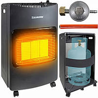 Газовий обігрівач Kaminer 26157, 3 режими, 4200 Вт, редуктор і шланг у комплекті