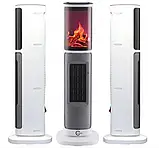 Кімнатні обігрівачі портативний тепловентилятор Carruzzo Нагрівач з ефектом каміна мобільний тепловентилятор для дому з пультом, фото 5