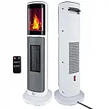 Обігрівач електричний тепловентилятор з імітацією каміна Carruzzo 2000 Вт Портативний обігрівач камін тепловентилятор з пультом, фото 2