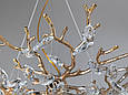 Підвісна кришталева люстра Гліцинія, 10 ламп, золотиста, фото 6