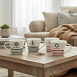 Набір керамічних чашок 250 мл 4 шт Sailor Herisson, фото 2