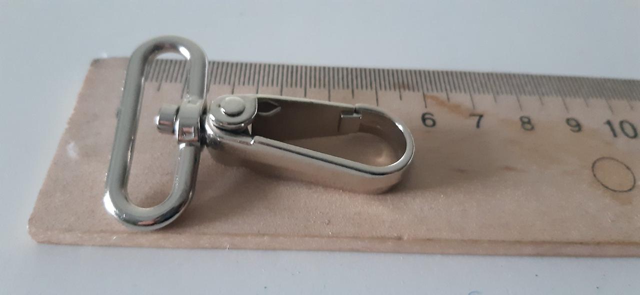 Карабін Металевий 5.5 см сріблястий, фото 1