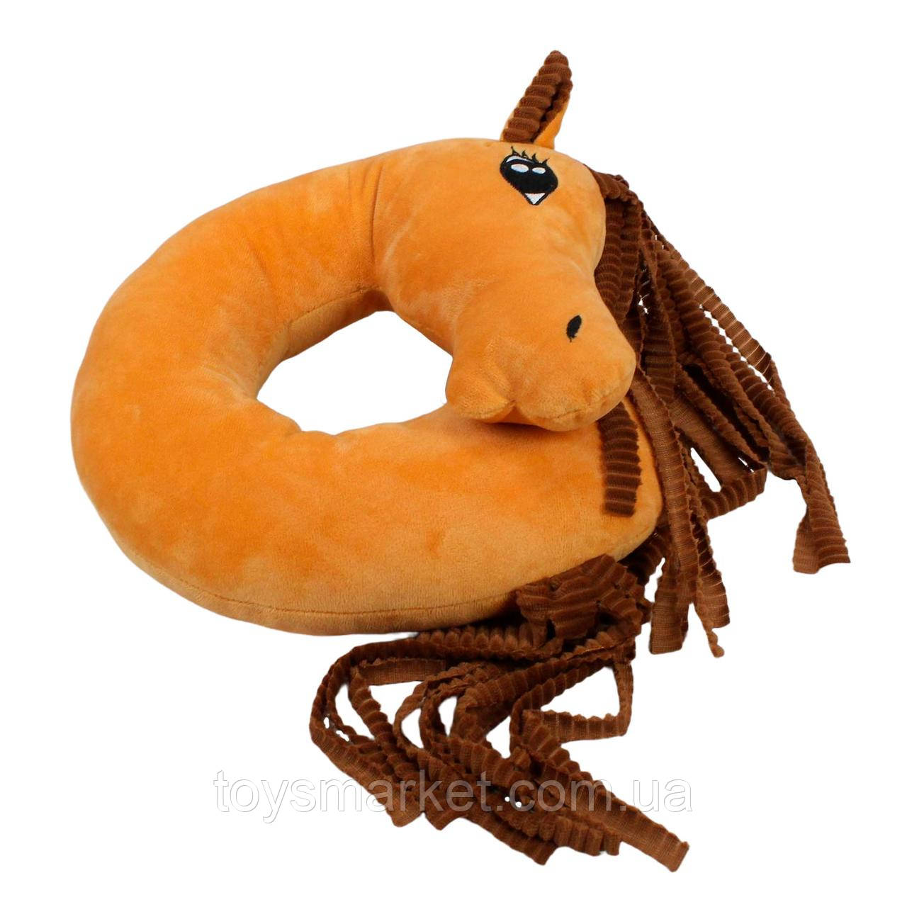 М’яка подушка підголівник Коник, 30 см