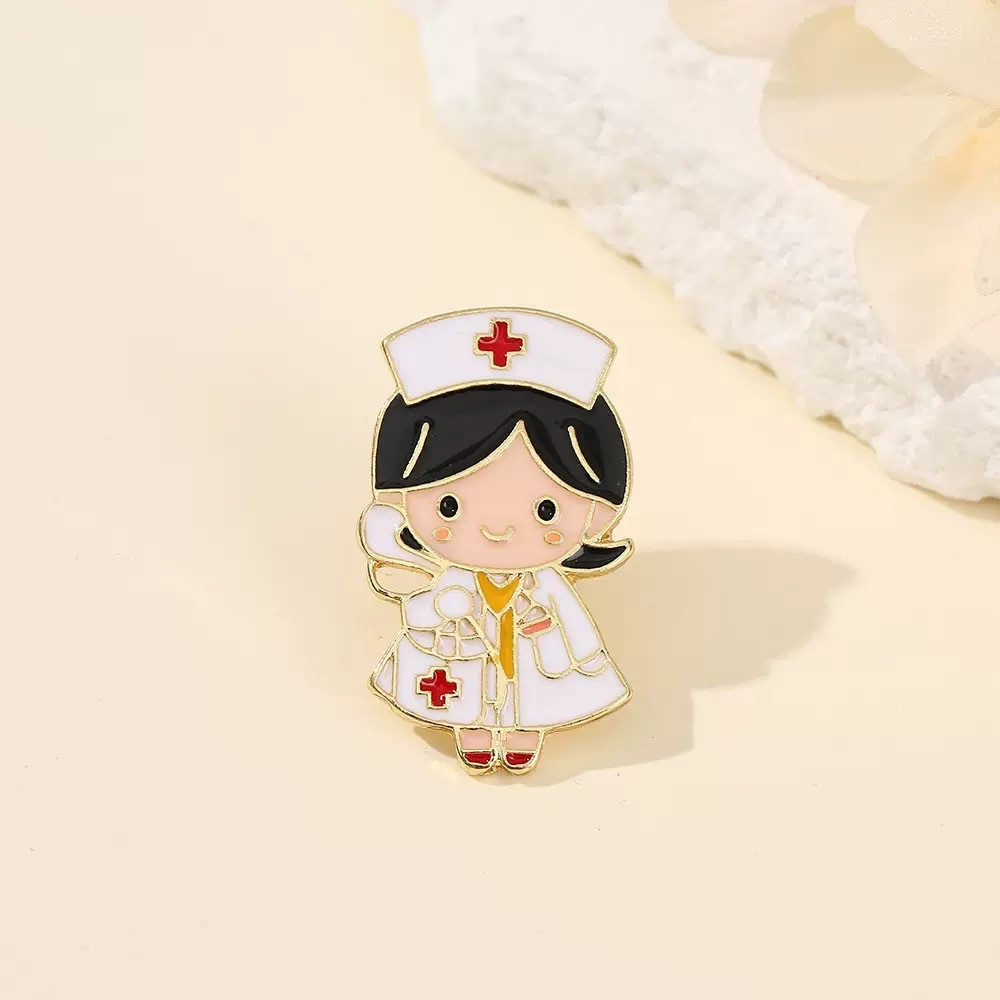 Оригінальний тематичний пін брошка Лікар, брошка для лікаря (жовтий)