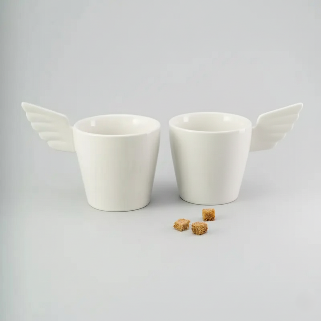 Набір білих керамічних чашок Herisson 200 мл 2 шт, фото 1
