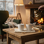 Набір білих керамічних чашок Herisson 200 мл 2 шт, фото 2