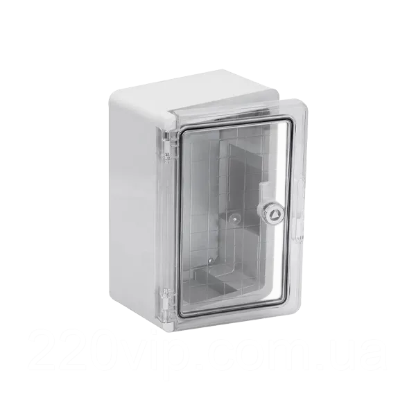 Корпус пластиковий IP65 200*300*130 UEC MKP92-N-302013-65 ЩМПп, білі прозорі дверцята, щит із монтажною панеллю, бокс, шафа, фото 1