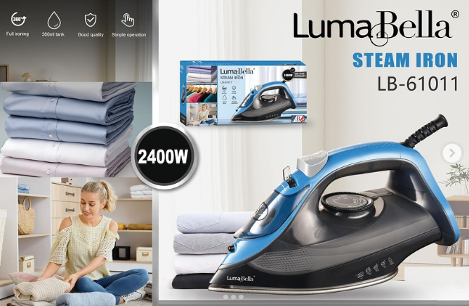 Парова електрична праска 2400 Вт LumaBella LB-61011, фото 1