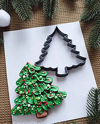 Вирубка для пряника пластикова "Ялинка" 14 см