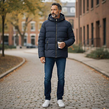 Куртка чоловіча Kings Wind (зимова) 597 Т.СИНЯ 100% поліестер. Утеплювач: Біо пух 48(Р)