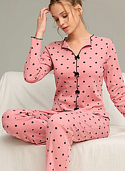 Піжама жіноча трикотажна Romance, темна пудра (big size) 2XL