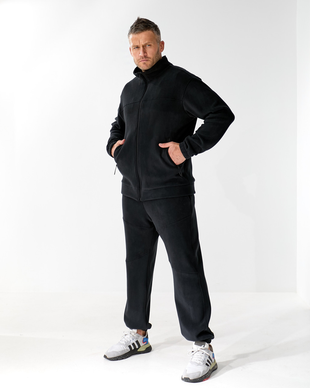 Теплий чоловічий костюм оверсайз кофта та штани