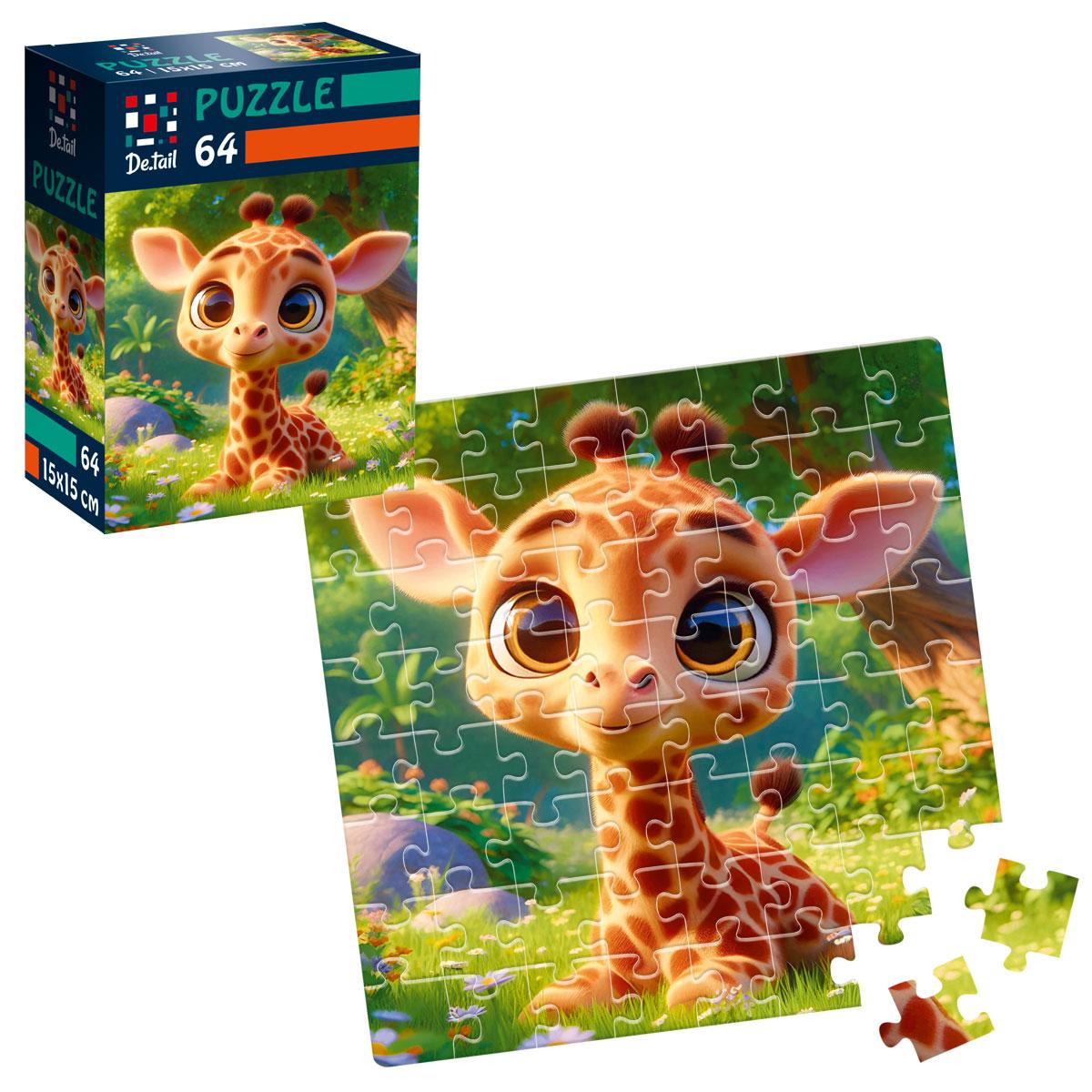 Пазли De.tail 64ел. Малий жираф №DT1234-13(54), фото 1