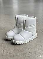 Угги женские утепленные белые на платформе, 36 А 58-2