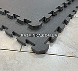 Мін. замовлення від 5 шт! Сірі мати татамі 30мм, 100*100*3 см (1шт) | м'які пазли на підлогу, фото 5