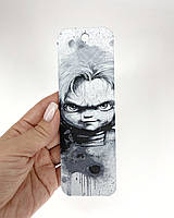 Пластикова 3D закладка для книги Finding Чакі об'ємне зображення Чорний білий 15 × 5 см