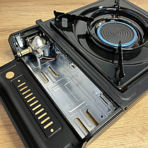 Газова плита туристична Happy Home з керамічним інфрачервоним пальником у кейсі та п'єзопідпалом, фото 5