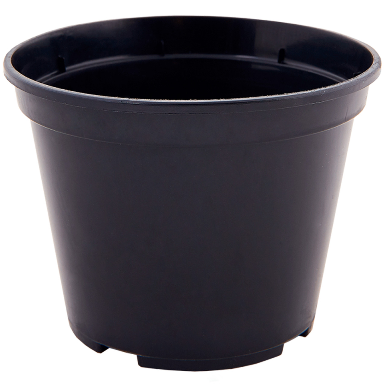 Пластиковий горщик для розсади з перфорацією круглий 25х20 см 7.5 л чорний Алеана, фото 1