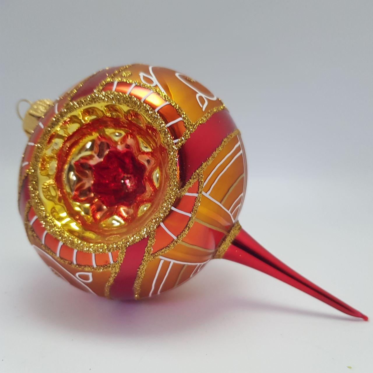 Скляна ялинкова іграшка Вогняна Комета Snegka Poland