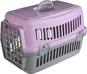 Переноска для котів та собак Анімал сіро-фіолетова 48,5*32,5*32,5см)