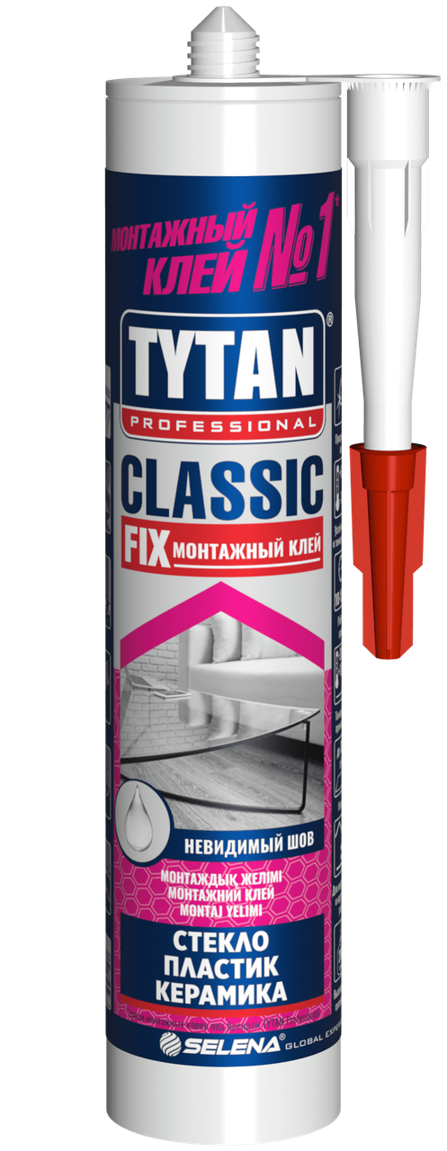 Клей монтажний Tytan Professional Classic Fix прозорий 310мл