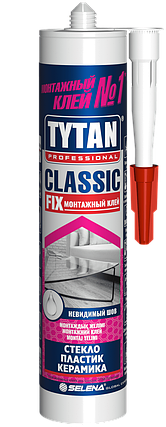 Клей монтажний Tytan Professional Classic Fix прозорий 310мл, фото 1