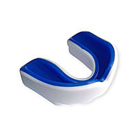 Дитяча боксерська капа ZTT POWER HC4-WT+BL 8-13 років термопластик бокс ММА кікбоксинг хокей біло-синя захисна