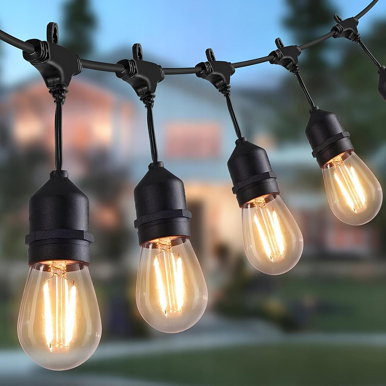 Вулична гірлянда ретро лампочки Едісона 15 LED 15м 220В Світлодіодна тепле світло, фото 1