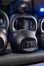 Гиря чавунна RN-SPORT 24 кг металева, чорна, фото 3