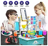 Набір Хіміка для дітей (2 види, столик, фарби, порошки, піпетки, окуляри, рукавички), 4097, фото 3