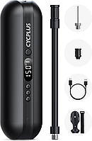 Портативний компресор CYCPLUS A2, акумуляторний насос 12В, до 150PSI, з LED-дисплеєм і підсвіткою, для авто, мото і велосипедів