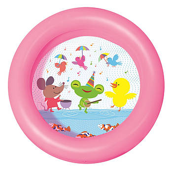 Басейн надувний дитячий Мишка, Жабка та Циплятко Bestway 51061 61х15 см